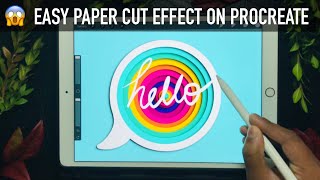 Cut Paper Effect 🌈for Beginners on Procreate🔥🔥🔥 | | IPad Drawings
