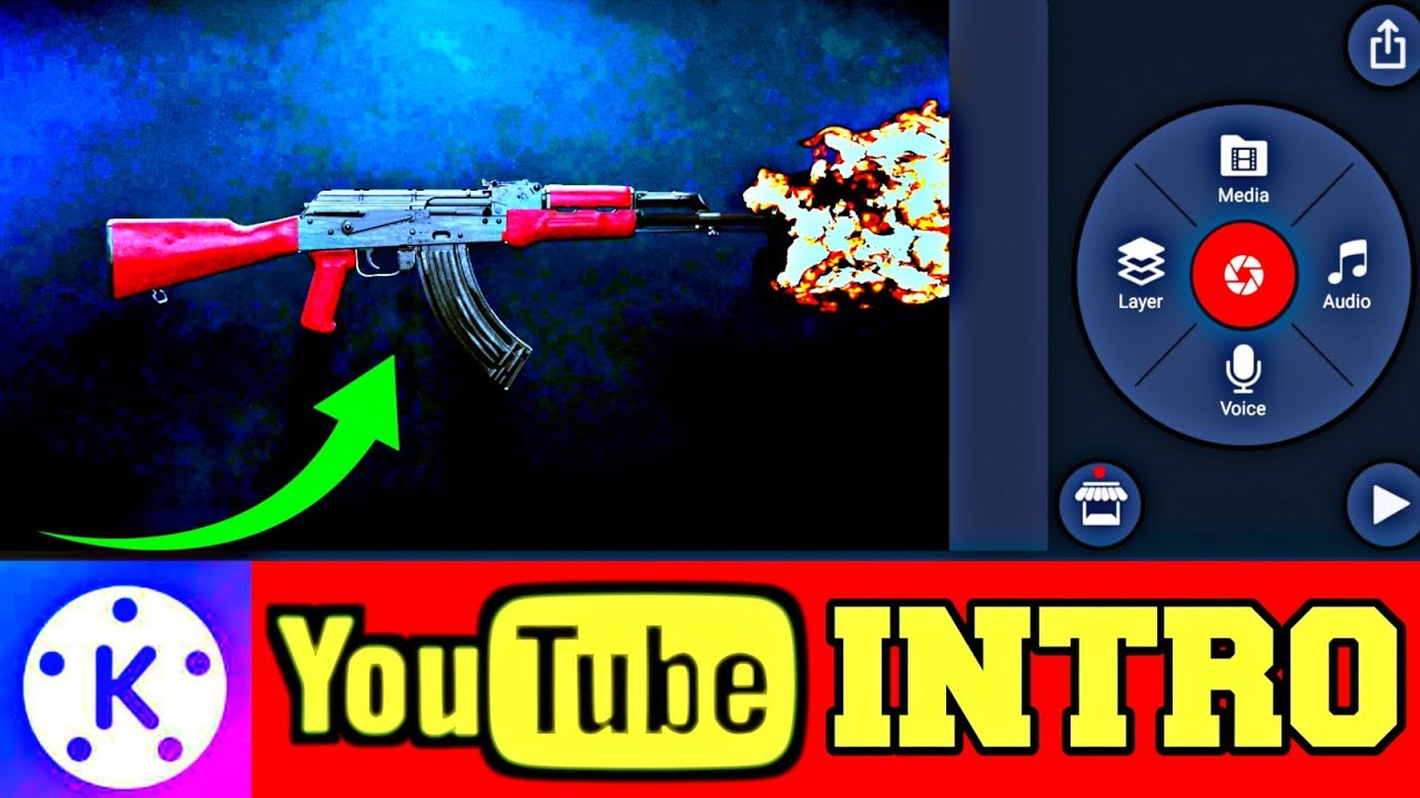 How To Make AK 47 Logo Reveal Intro For Youtube in Kinemaster, - YouTube