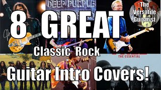 Video thumbnail of "GUITAR INTROS and history. Classic Rock songs you know! #guitarcover"