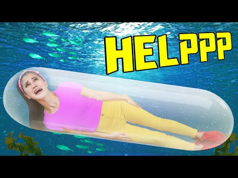 SINKING UNDERWATER In A SUBMARINE! I Built A Giant DIY Sub For Vy Try Not To Float Pool Challenge!