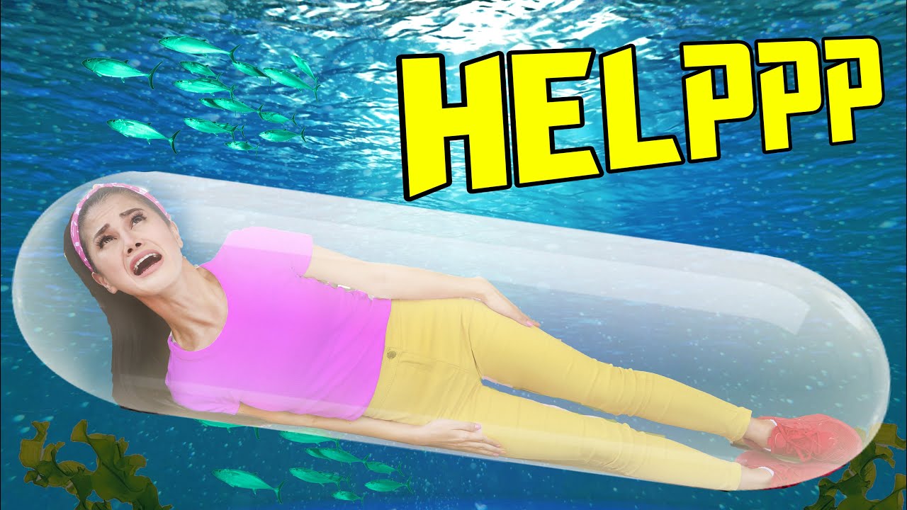 SINKING UNDERWATER in a SUBMARINE! I Built a Giant DIY Sub for Vy Try Not To Float Pool Challenge!