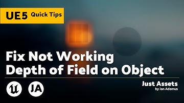 Unreal Engine 5 QuickTip | Fix Not Working Depth of Field on Object