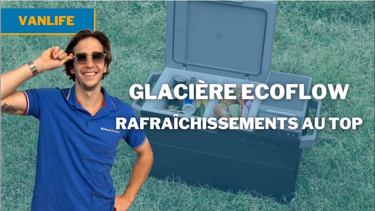 ECOFLOW Glacière Electrique 38L Batterie Rechargeable Et Machine à Glaçons  Camping