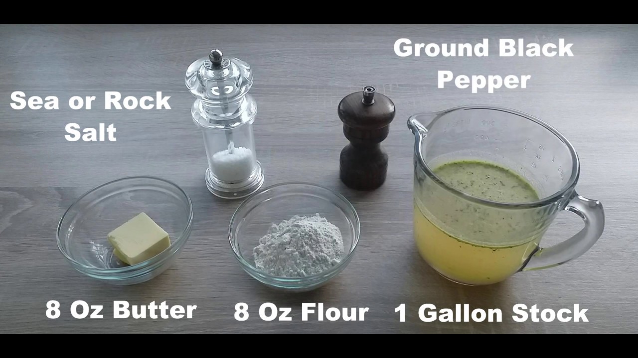 Ingredients for Veloute sauce YouTube