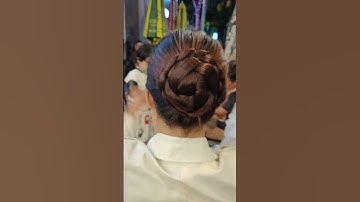 Búi tóc giả trung niên #tocbui