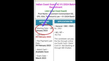 Indian Coast Guard AC 01/2024 Batch Recruitment#short #shortvideo @Governmentjob
