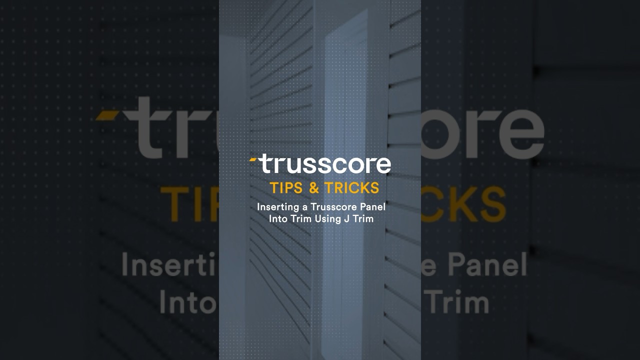 How to Insert a Trusscore Panel into Trim Using J Trim