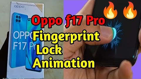 Oppo f17Pro fingerprint Lock Animation  style change।। Oppo f17Pro fingerprint Lock Animation change