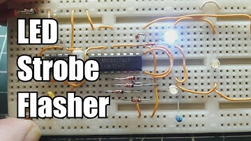 LED Flasher Strobe Circuit / 555 Timer / CD4017
