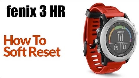 How To Soft Reset Garmin fenix 3 HR (Clear User Data)