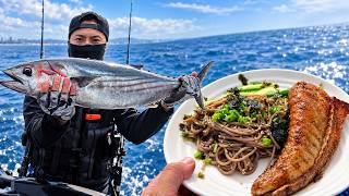 Cooking Japanese BBQ Fish & Cold Soba on a Jet Ski
