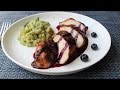 Red, White & Blueberry Grilled Chicken - Spicy Chili-Rubbed Chicken with Sweet Sour Blueberry Sauce