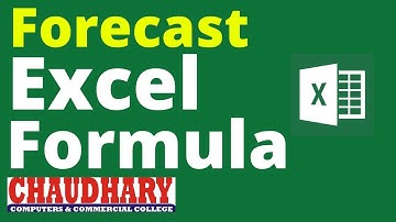 Forecast function | Forecast Formula | Excel Tips | Excel Formula | Chaudhary Computers Rajpura