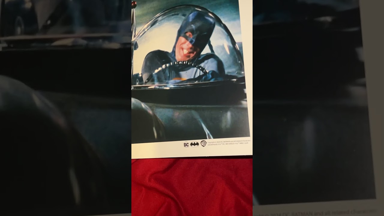 Batmobile from classic 1966 tv series posters and hat 