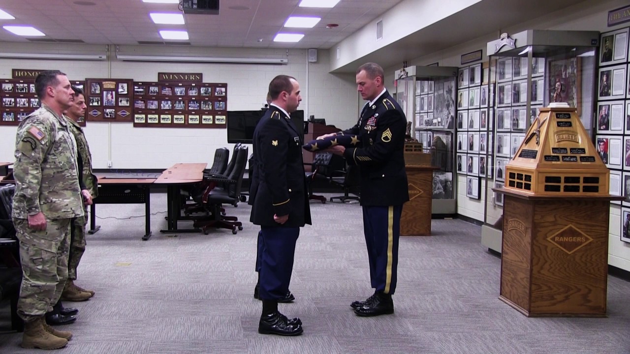 Flag Folding Ceremony for PVT Charles James Purcell