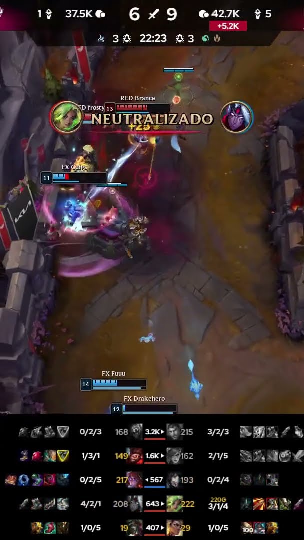 Três abates pra cada lado e o segundo jogo entre RED e FX7M segue equilibrado! #LTASul