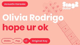 hope ur ok Karaoke | Olivia Rodrigo (Acoustic Karaoke) Resimi