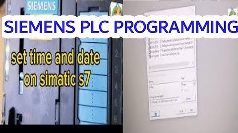 seimens plc set date and time|how to set time in plc