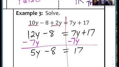 1.1 Solving Linear Equations Video