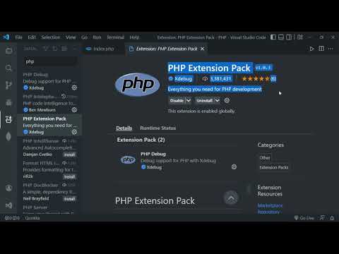 Configuracion de PHP en Visual  Studio Code.