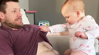 Funny Dad and Babies Naughty | Funny Baby Videos #4 by Lovers Baby 11,219 views 1 year ago 2 minutes, 28 seconds