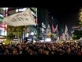 South Korean protesters, police in Busan, Korea call for the resignation of Park Geun-hye