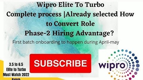 Wipro Turbo Mail 2022 BATCH|Big new Update|Wipro Elite to Turbo |fill Survey Form