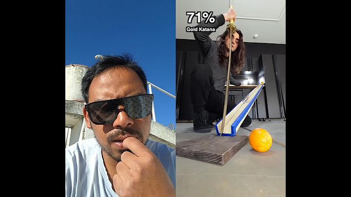 Different levels of sharpness slicing into an orange #duet #shorts
