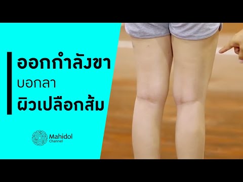 LEG LUNGE ท่าออกกำลังขา บอกลาผิวเปลือกส้ม [สอนออกกำลัง by Mahidol Channel]