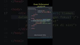 Tutorial JavaScript: Fungsi onfocusout untuk Pemula