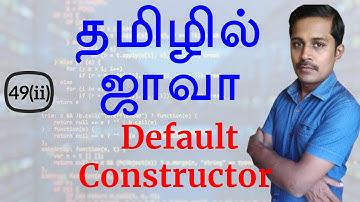 Java in Tamil - Default Constructor Part 2 - Java Training in Chennai - Payilagam