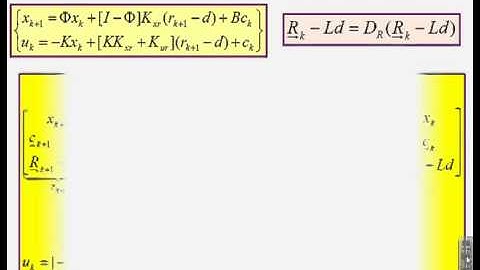 Predictive Control with tracking 6_7 - algebra for OMPC