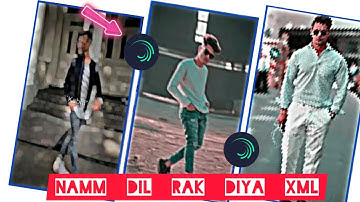 🌈 Maine Tera Naam Dil Rakh Diya XML 🌈 New trending Hindi Song video editing in alight motion app ❤️💫