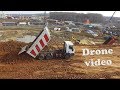 [Drone video] Iveco EuroTrakker unloading