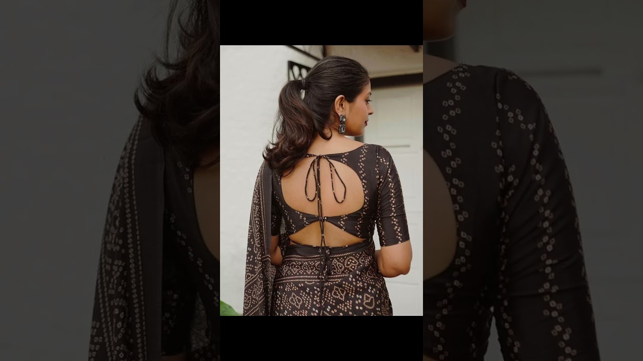 trendy and unique back neck designs for blouse 