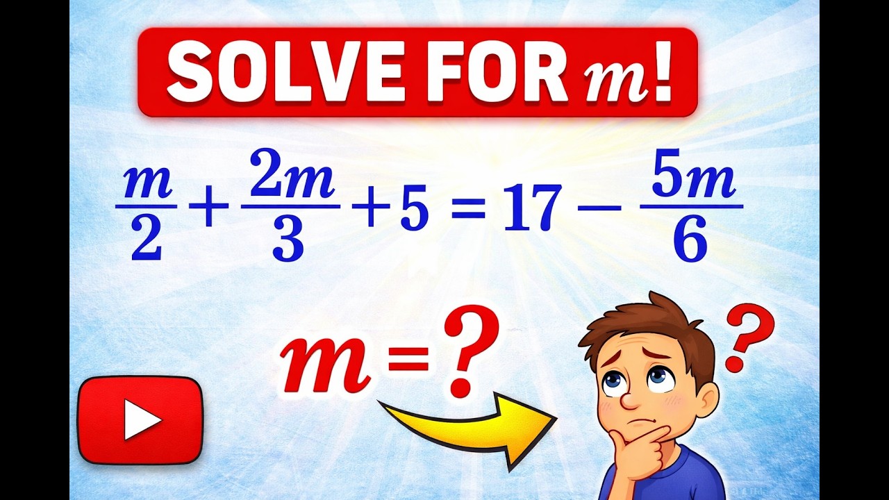 Basic Algebra - Solving a simple linear equation - YouTube