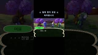 철제 벤치 완공 축하합니다 #animalcrossing #튀동숲 #나비보벳따우 #마을주민 #멋진촌장 #철제벤치