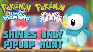 Pokemon Brilliant Diamond BUT We Can Only Use SHINY POKEMON (Hunting Piplup)