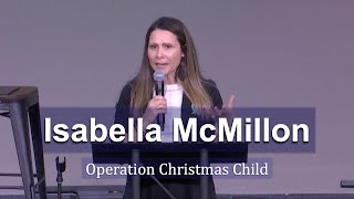 CIU Chapel || Izabella McMillon - Operation Christmas Child