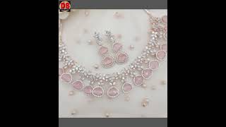 pink royal jewelry | esthatic jewlery for barbie look #jewlery |pink stones bridal jewlery
