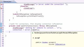 Intermediate Java Tutorial  - 41 -  Waiting for a Connection