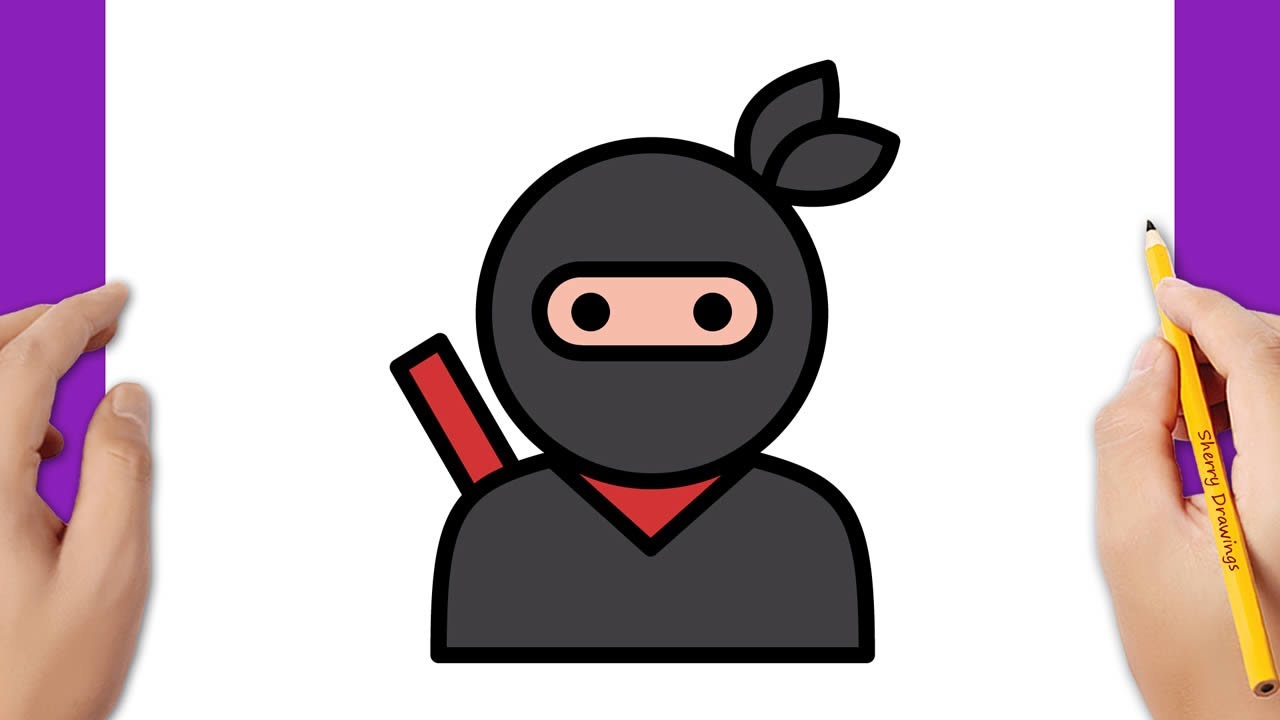 COMO DESENHAR NINJA, PASSO A PASSO, DESENHO FÁCIL/HOW TO DRAW NINJA, STEP  BY STEP, EASY DRAWING 