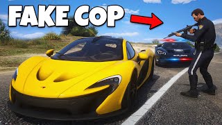 Stealing Super Cars as Fake Cop in GTA 5 RP..