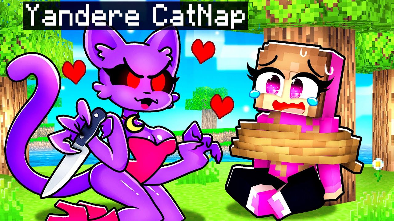 Escaping YANDERE CatNap in Minecraft!
