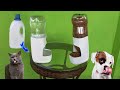 como fazer bebedouro e comedouro automático para cachorro ou gatos e outros animais com garrafa pet