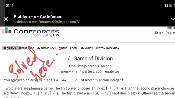 A. Game of Division solution code || Codeforces Round 992(Div.2)#codeforces