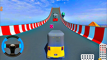 Tuk Tuk Rickshaw Impossible Tracks 3D - Stunt Ramps Driving Simulator - Android Gameplay