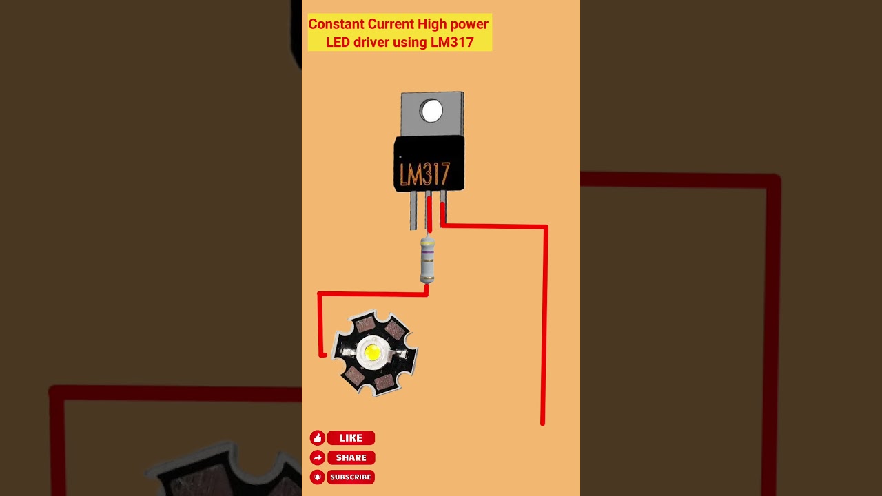 Constant Current High power LED driver using LM317 
