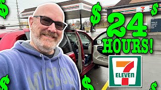 Living at 7Eleven for 24 HOURS in My Minivan Stealth Camper
