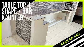 TABLE TOP 'L' SHAPE || BAR KAUNTER || TIME LAPSE VIDEO